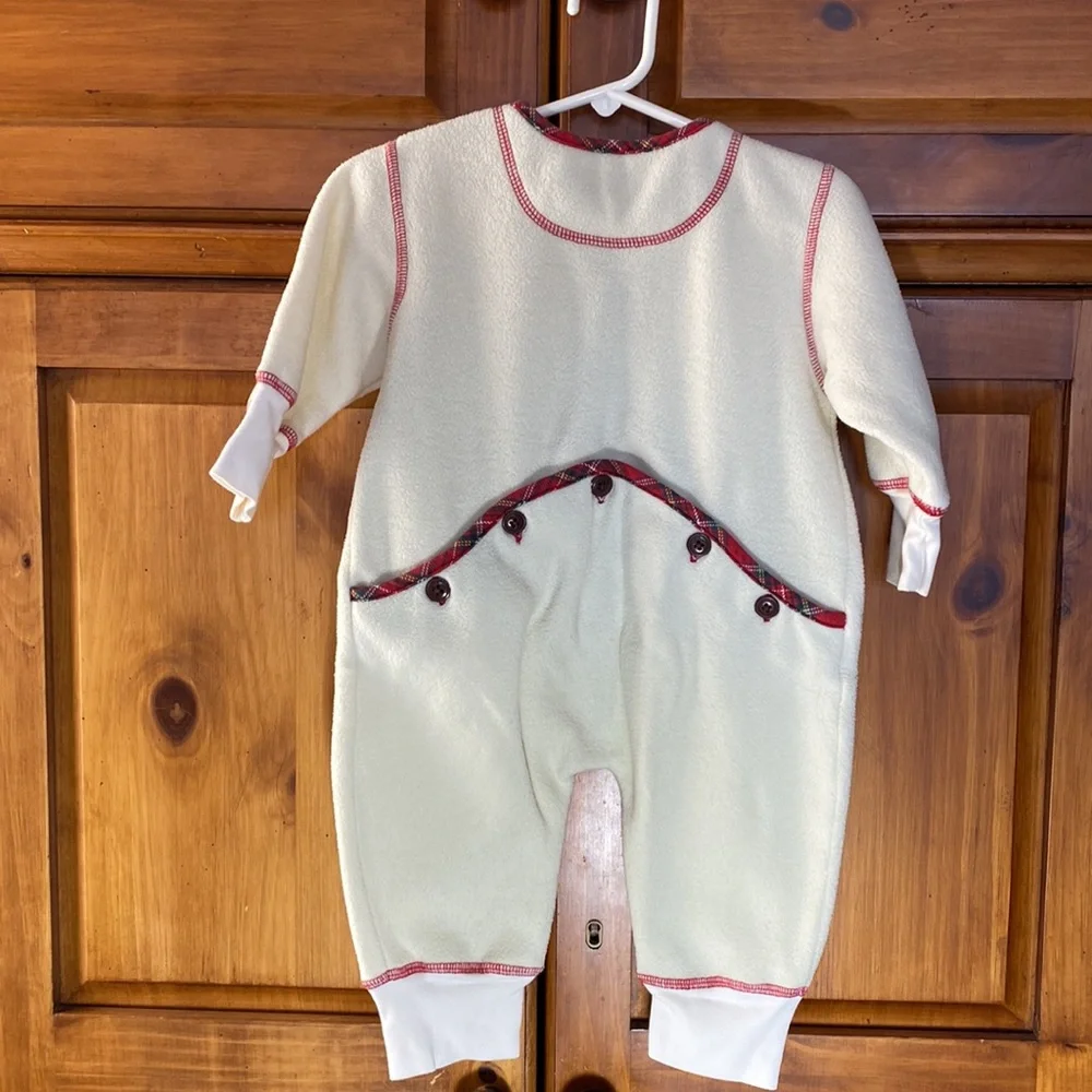 Vintage Baby Gap White and Red Button Snow Winter Suit 6-12 Months